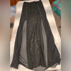 Mesh maxi skirt